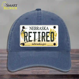 Retired Nebraska Novelty License Plate Hat Unconstructed Cotton / Navy