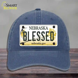 Blessed Nebraska Novelty License Plate Hat Unconstructed Cotton / Navy