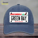 Green Bay Wisconsin Novelty License Plate Hat Unconstructed Cotton / Navy