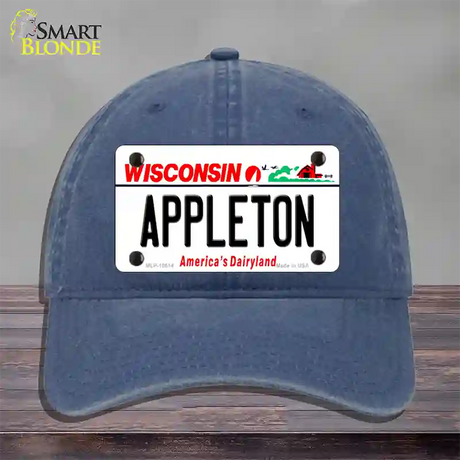 Appleton Wisconsin Novelty License Plate Hat Unconstructed Cotton / Navy