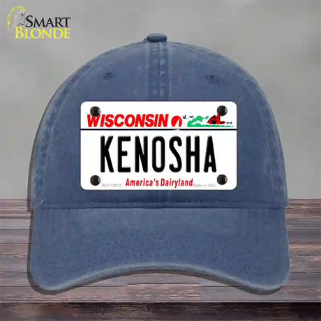 Kenosha Wisconsin Novelty License Plate Hat Unconstructed Cotton / Navy