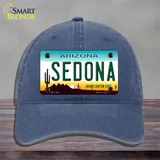 Sedona Arizona Novelty License Plate Hat Unconstructed Cotton / Navy