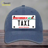 Taxi Wisconsin Novelty License Plate Hat Unconstructed Cotton / Navy