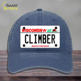 Climber Wisconsin Novelty License Plate Hat Unconstructed Cotton / Navy