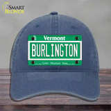 Burlington Vermont Novelty License Plate Hat Unconstructed Cotton / Navy