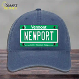 Newport Vermont Novelty License Plate Hat Unconstructed Cotton / Navy