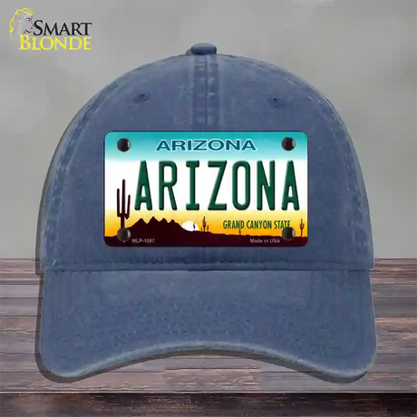 Arizona Novelty License Plate Hat Unconstructed Cotton / Navy