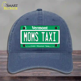 Moms Taxi Vermont Novelty License Plate Hat Unconstructed Cotton / Navy