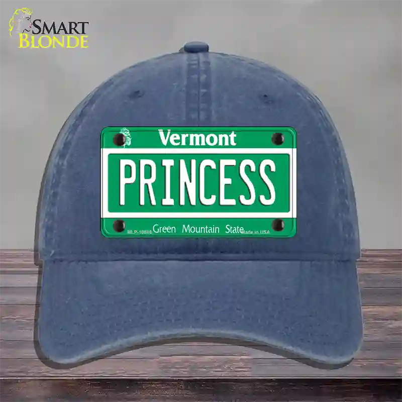 Princess Vermont Novelty License Plate Hat Unconstructed Cotton / Navy