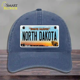 North Dakota Legendary Novelty License Plate Hat Unconstructed Cotton / Navy