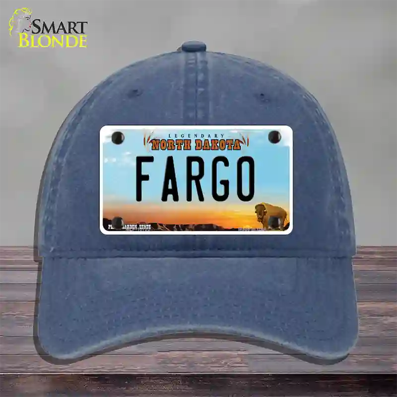 Fargo North Dakota Novelty License Plate Hat Unconstructed Cotton / Navy