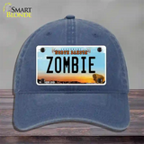 Zombie North Dakota Novelty License Plate Hat Unconstructed Cotton / Navy