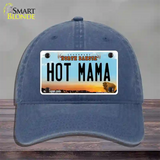 Hot Mama North Dakota Novelty License Plate Hat Unconstructed Cotton / Navy