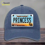 Princess North Dakota Novelty License Plate Hat Unconstructed Cotton / Navy