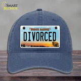 Divorced North Dakota Novelty License Plate Hat Unconstructed Cotton / Navy