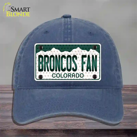 Broncos Fan Colorado Novelty License Plate Hat Unconstructed Cotton / Navy