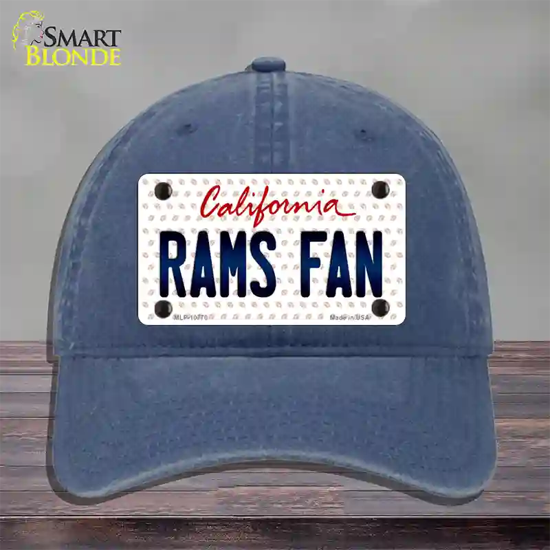 Rams Fan California Novelty License Plate Hat Unconstructed Cotton / Navy