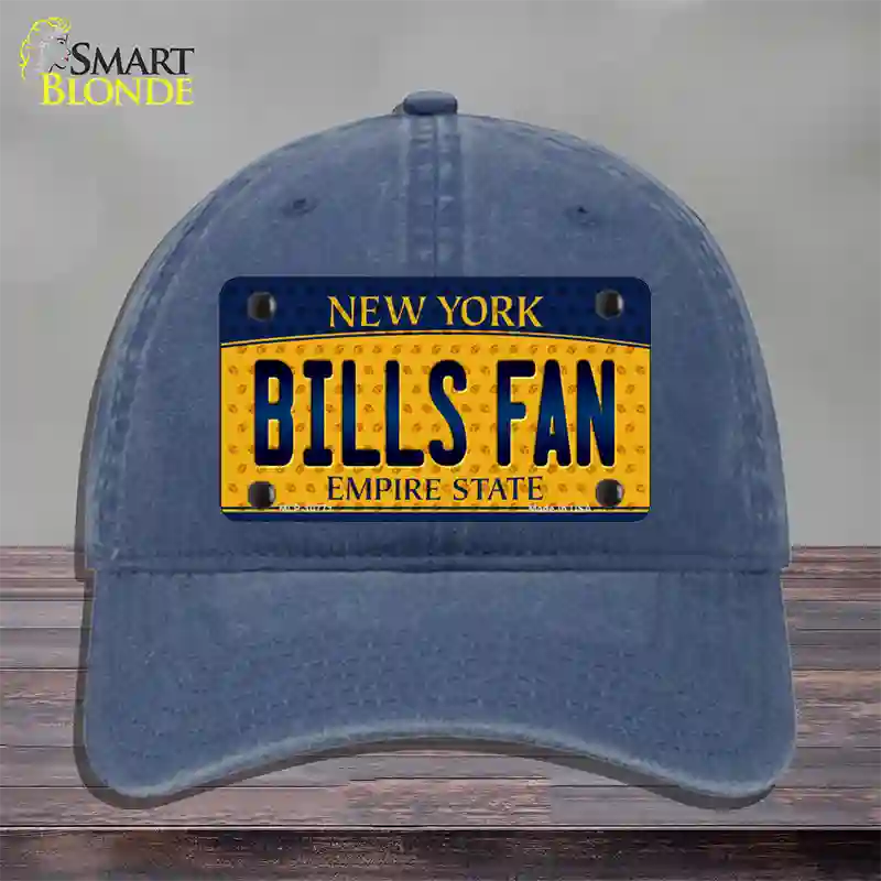 Bills Fan New York Novelty License Plate Hat Unconstructed Cotton / Navy