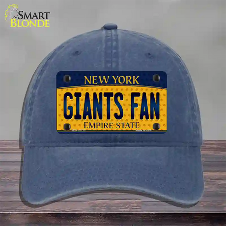 Giants Fan New York Novelty License Plate Hat Unconstructed Cotton / Navy