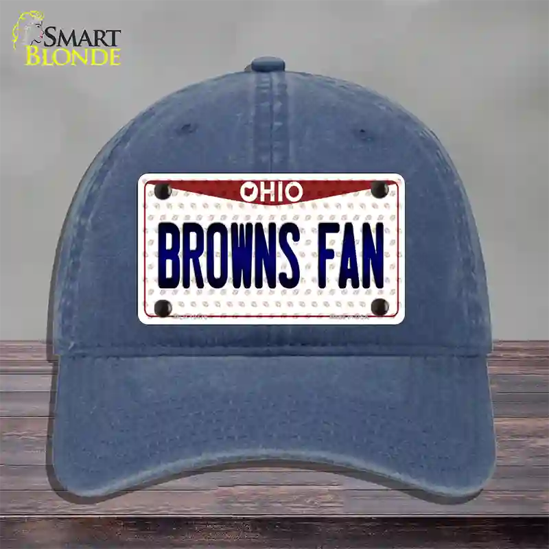 Browns Fan Ohio Novelty License Plate Hat Unconstructed Cotton / Navy