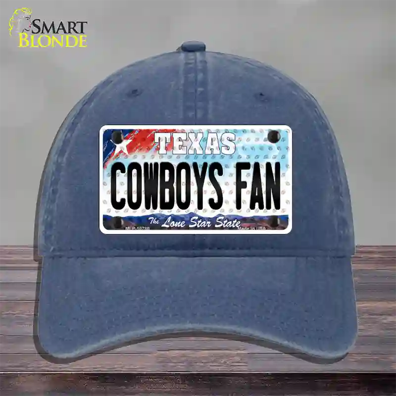 Cowboys Fan Texas Novelty License Plate Hat Unconstructed Cotton / Navy