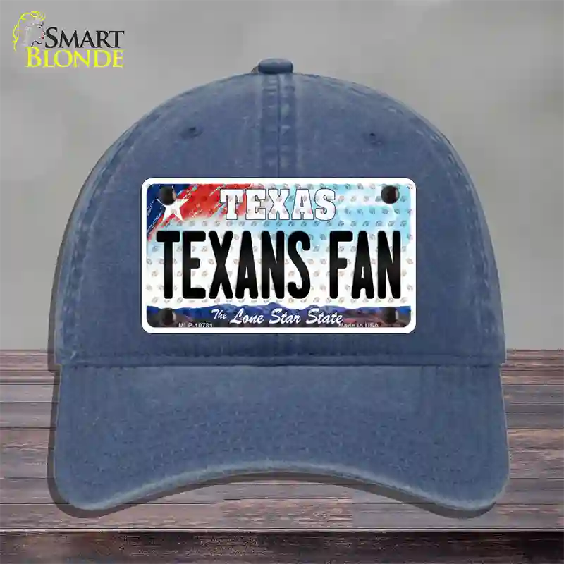 Texans Fan Texas Novelty License Plate Hat Unconstructed Cotton / Navy