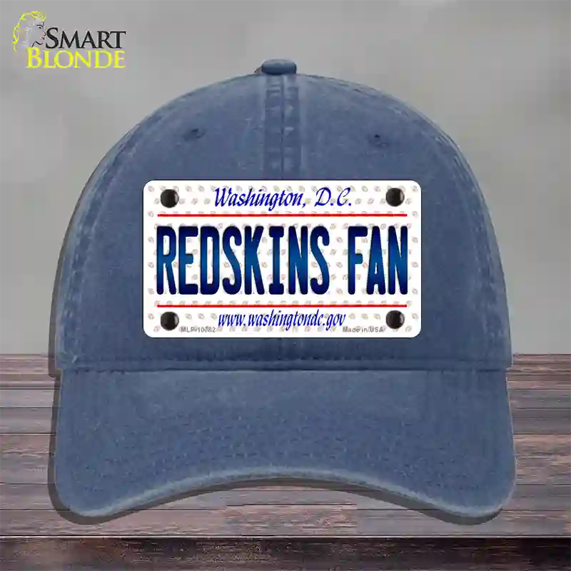 Redskins Fan Washington DC Novelty License Plate Hat Unconstructed Cotton / Navy