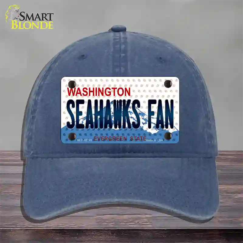 Seahawks Fan Washington Novelty License Plate Hat Unconstructed Cotton / Navy