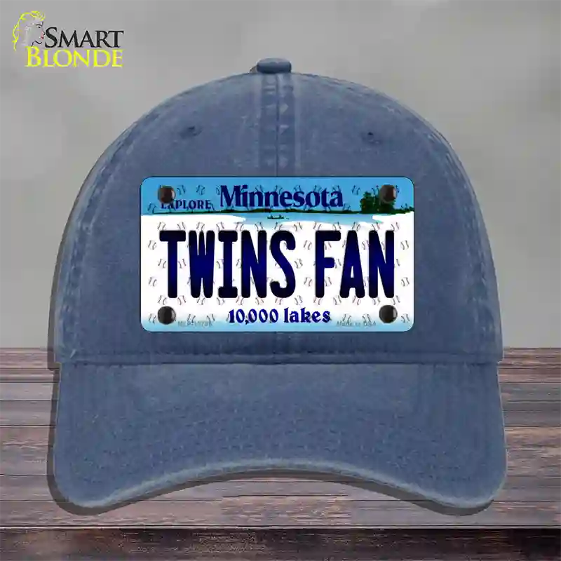 Twins Fan Minnesota Novelty License Plate Hat Unconstructed Cotton / Navy