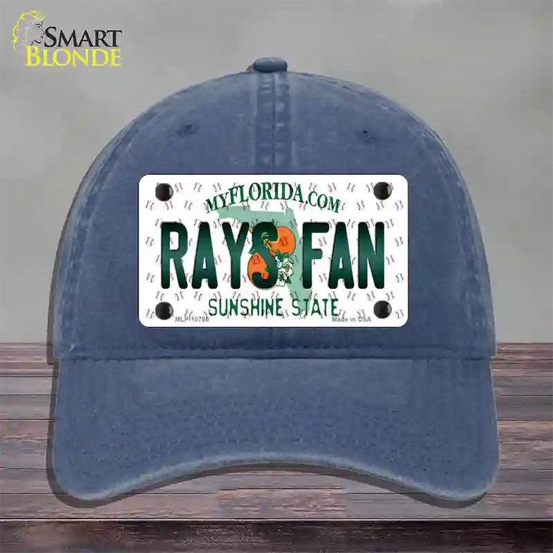 Rays Fan Florida Novelty License Plate Hat Unconstructed Cotton / Navy