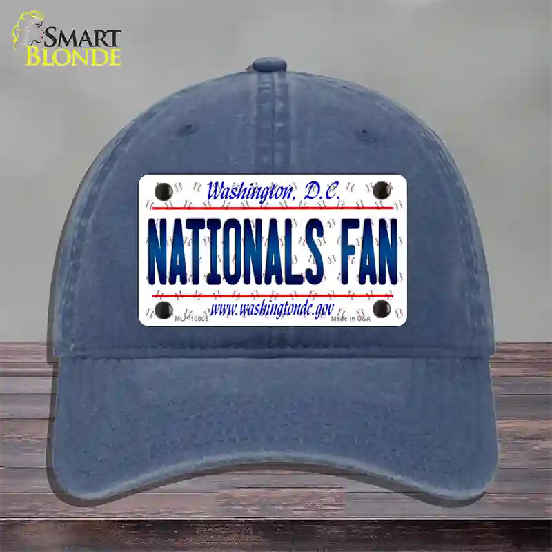 Nationals Fan Washington DC Novelty License Plate Hat Unconstructed Cotton / Navy