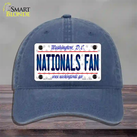 Nationals Fan Washington DC Novelty License Plate Hat Unconstructed Cotton / Navy