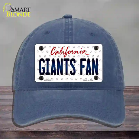 Giants Fan California Novelty License Plate Hat Unconstructed Cotton / Navy