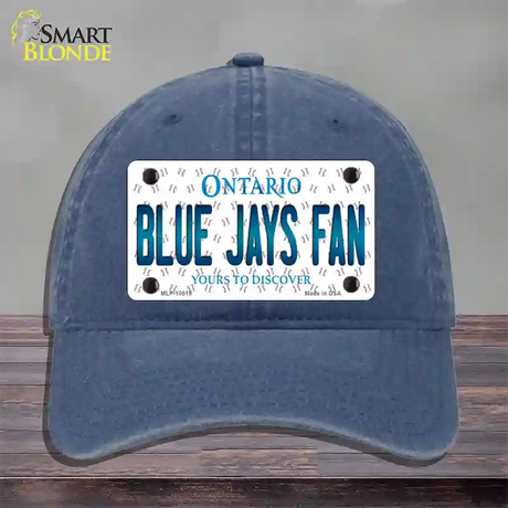 Blue Jays Fan Ontario Novelty License Plate Hat Unconstructed Cotton / Navy