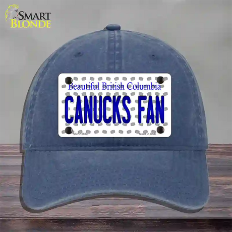 Canucks Fan British Columbia Novelty License Plate Hat Unconstructed Cotton / Navy