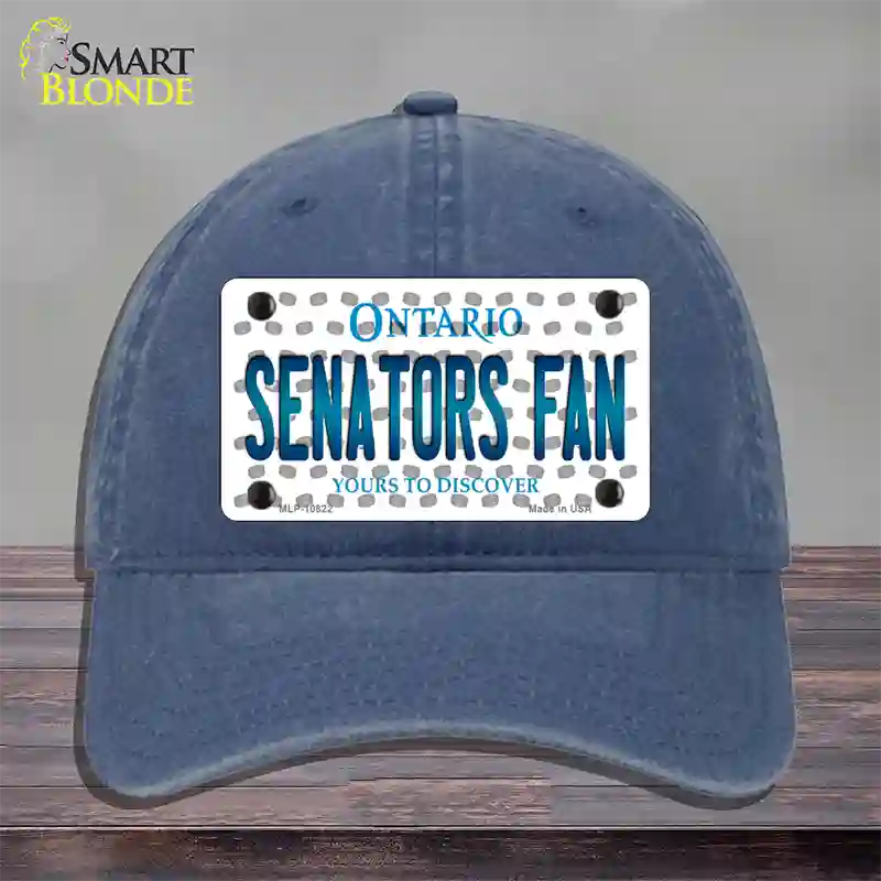 Senators Fan Ontario Novelty License Plate Hat Unconstructed Cotton / Navy