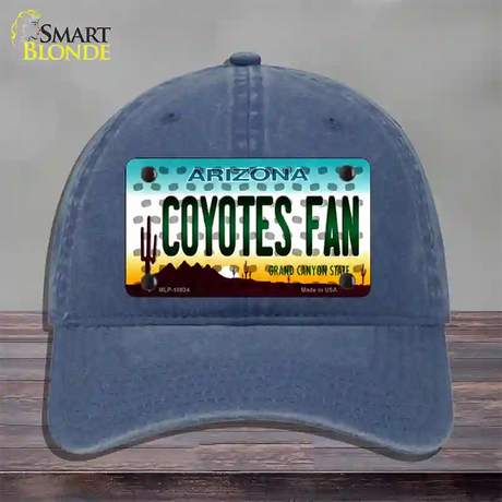 Coyotes Fan Arizona Novelty License Plate Hat Unconstructed Cotton / Navy