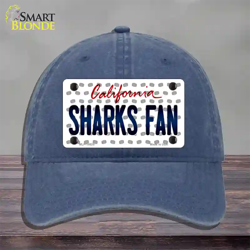 Sharks Fan California Novelty License Plate Hat Unconstructed Cotton / Navy