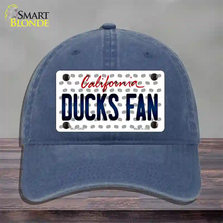 Ducks Fan California Novelty License Plate Hat Unconstructed Cotton / Navy