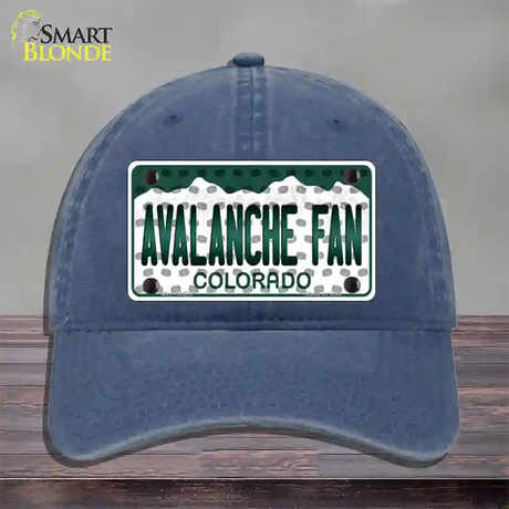 Avalanche Fan Colorado Novelty License Plate Hat Unconstructed Cotton / Navy