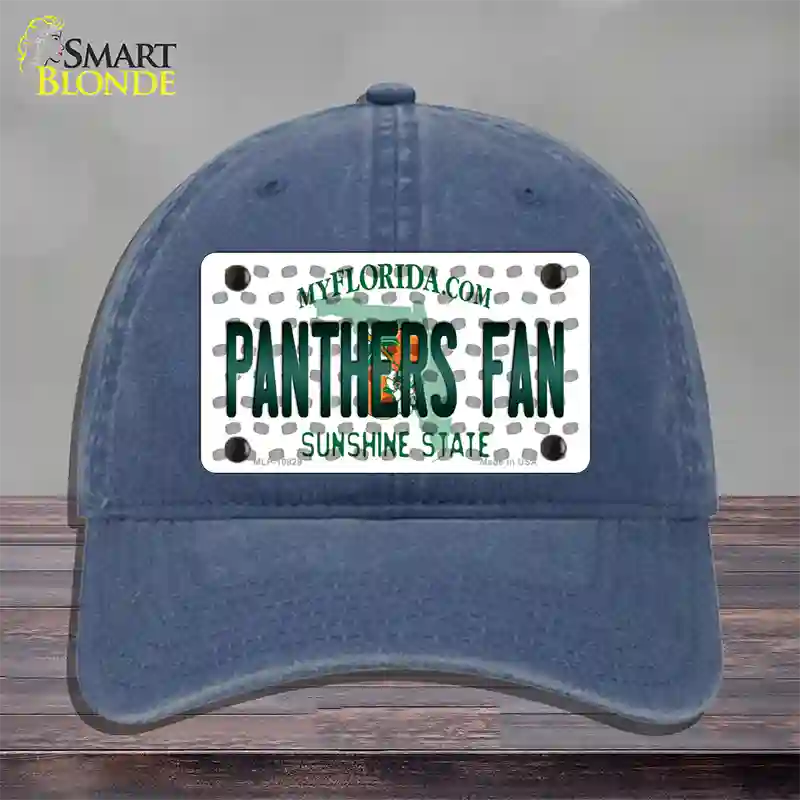 Panthers Fan Florida Novelty License Plate Hat Unconstructed Cotton / Navy