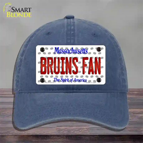 Bruins Fan Massachusetts Novelty License Plate Hat Unconstructed Cotton / Navy