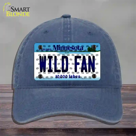 Wild Fan Minnesota Novelty License Plate Hat Unconstructed Cotton / Navy