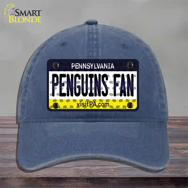 Penguins Fan Pennsylvania Novelty License Plate Hat Unconstructed Cotton / Navy