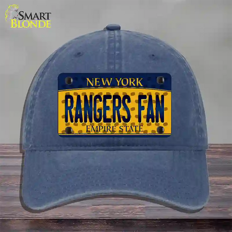 Rangers Fan New York Novelty License Plate Hat Unconstructed Cotton / Navy