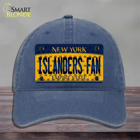 Islanders Fan New York Novelty License Plate Hat Unconstructed Cotton / Navy