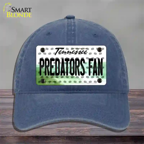 Predators Fan Tennessee Novelty License Plate Hat Unconstructed Cotton / Navy