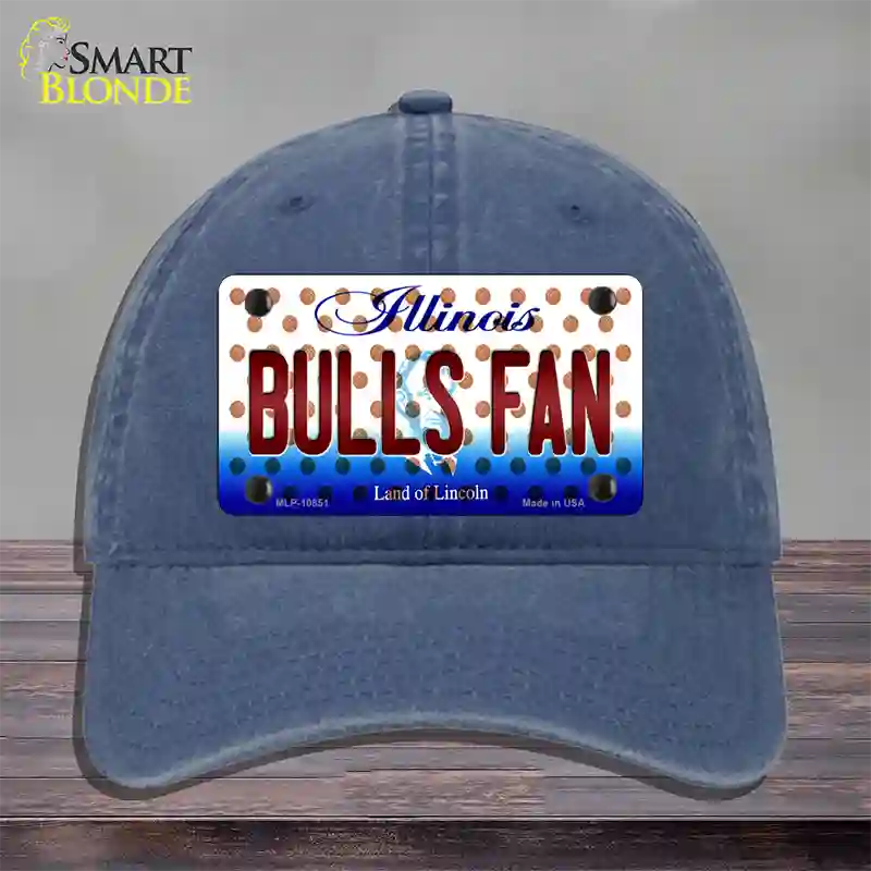 Bulls Fan Illinois Novelty License Plate Hat Unconstructed Cotton / Navy