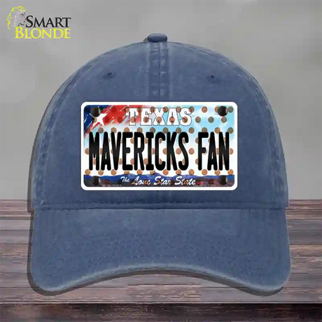 Mavericks Fan Texas Novelty License Plate Hat Unconstructed Cotton / Navy