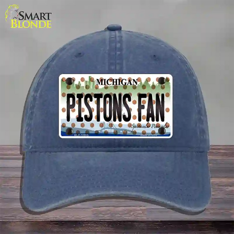 Pistons Fan Michigan Novelty License Plate Hat Unconstructed Cotton / Navy